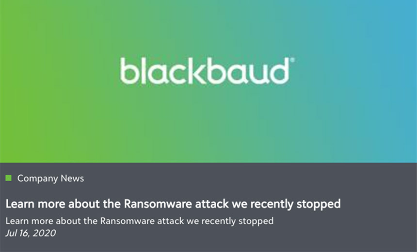 Blackbaud's Bizarre Ransomware Attack Notification