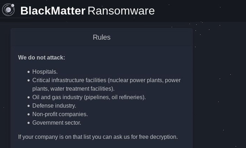 BlackMatter Ransomware Appears to Be Spawn of DarkSide