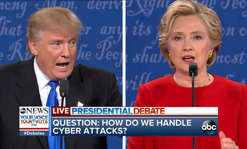 Clinton, Trump Tackle Cybersecurity in Debate