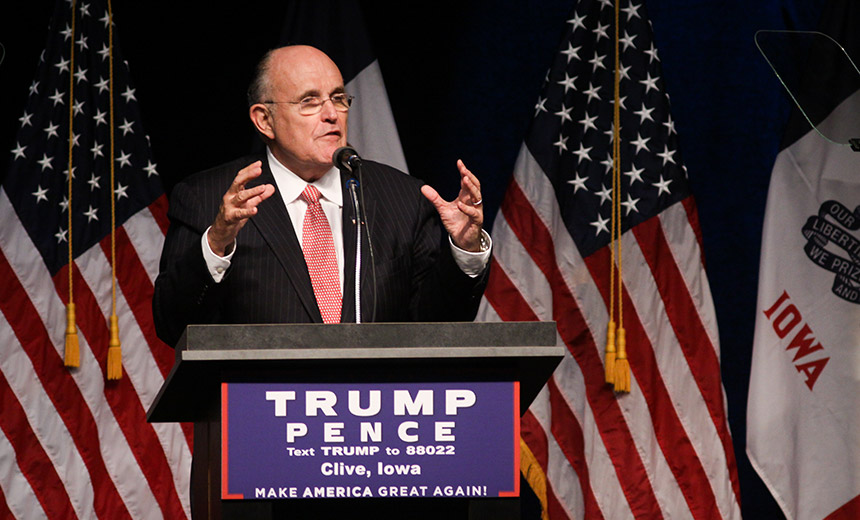 Donald Trump Taps Rudy Giuliani as Cybersecurity Adviser