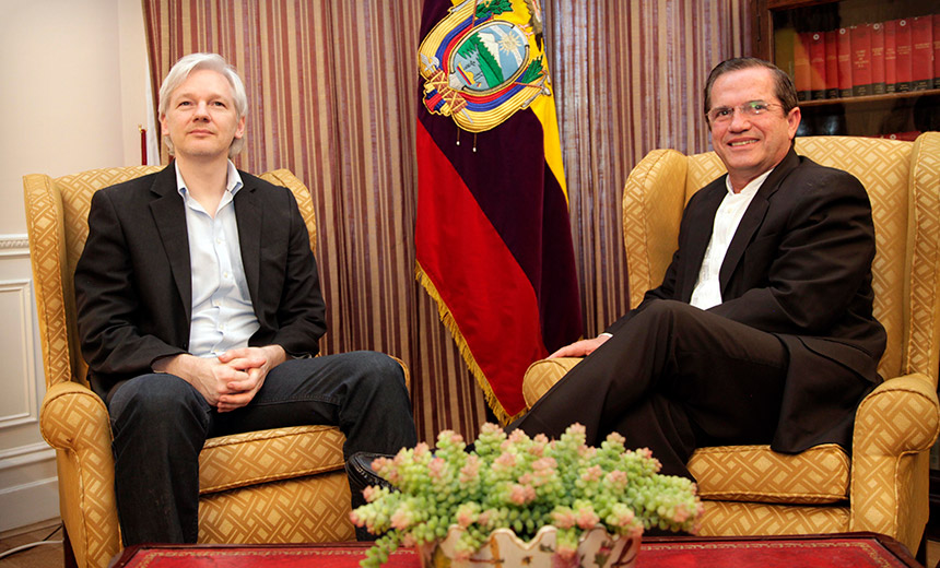 Ecuador Kiboshes WikiLeaks Leader's Internet Connection