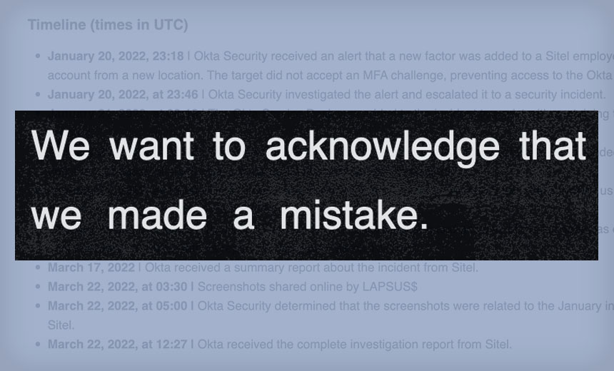 Okta: 'We Made a Mistake' Over Data Breach Investigation
